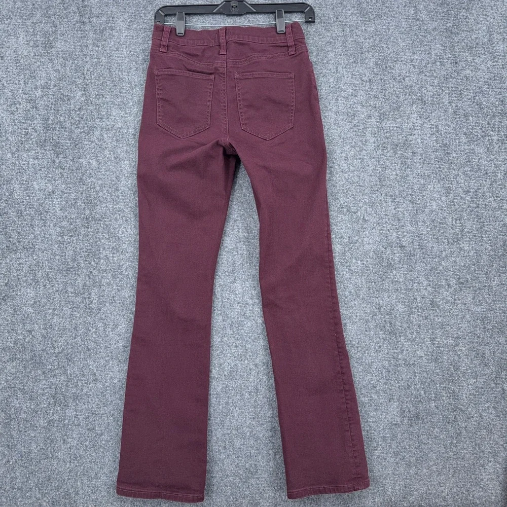 Express Bootcut Pants Womens 4 Cotton Spandex Burgundy Jeans
